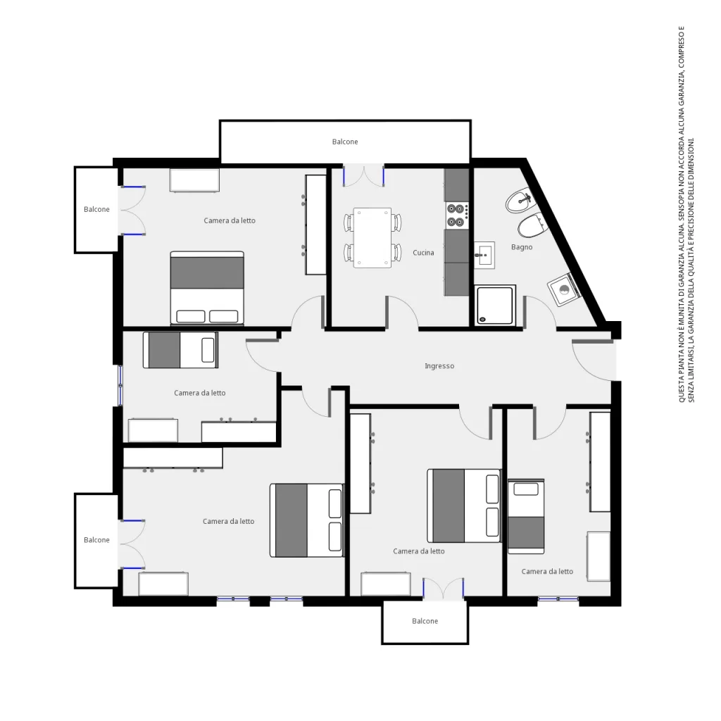 Planimetria Home suite Giulio