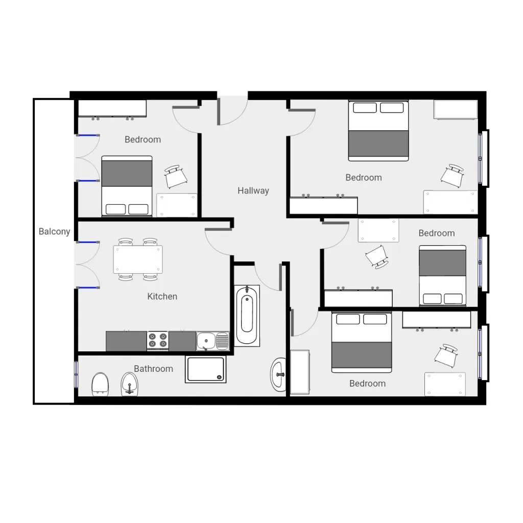 Planimetria Home suite Umberto